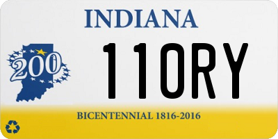 IN license plate 110RY