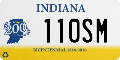 IN license plate 110SM