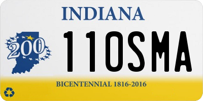 IN license plate 110SMA