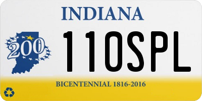 IN license plate 110SPL