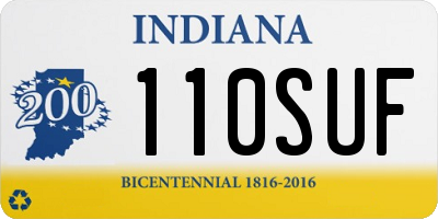 IN license plate 110SUF
