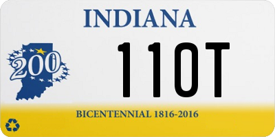 IN license plate 110T