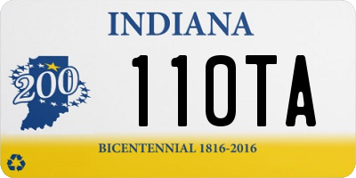 IN license plate 110TA
