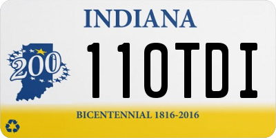 IN license plate 110TDI