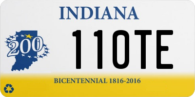 IN license plate 110TE