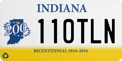 IN license plate 110TLN