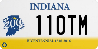 IN license plate 110TM