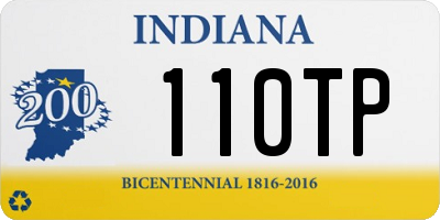 IN license plate 110TP