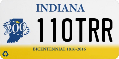 IN license plate 110TRR