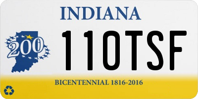 IN license plate 110TSF