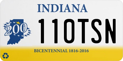 IN license plate 110TSN