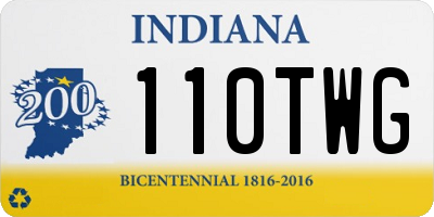 IN license plate 110TWG