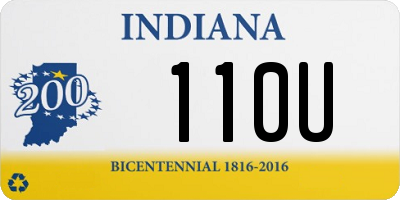 IN license plate 110U