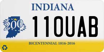 IN license plate 110UAB