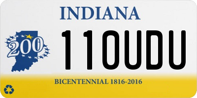 IN license plate 110UDU