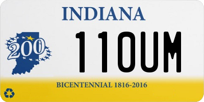 IN license plate 110UM