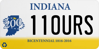 IN license plate 110URS