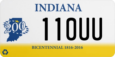 IN license plate 110UU