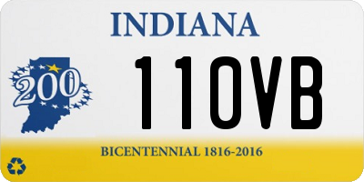 IN license plate 110VB
