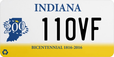 IN license plate 110VF
