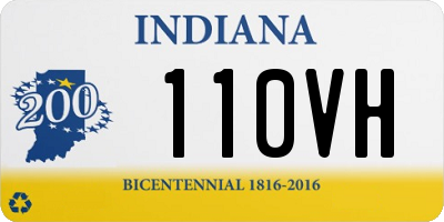 IN license plate 110VH