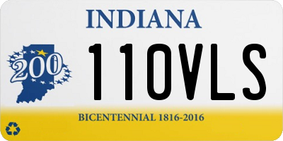 IN license plate 110VLS
