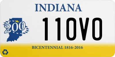 IN license plate 110VO