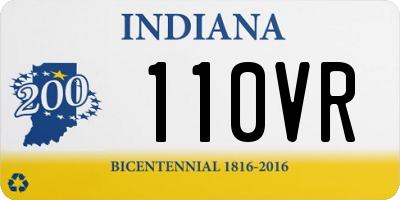 IN license plate 110VR