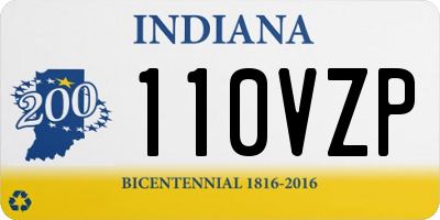 IN license plate 110VZP