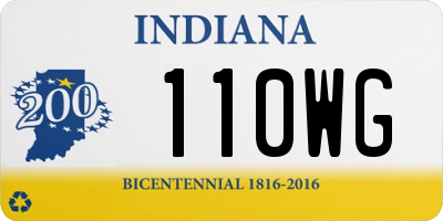 IN license plate 110WG