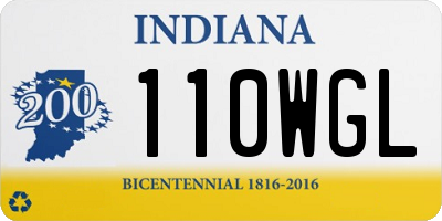 IN license plate 110WGL