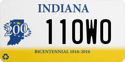 IN license plate 110WO