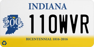IN license plate 110WVR