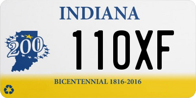 IN license plate 110XF