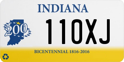 IN license plate 110XJ