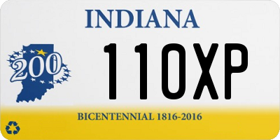 IN license plate 110XP