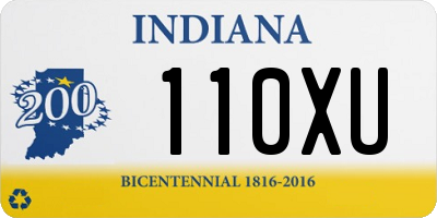 IN license plate 110XU