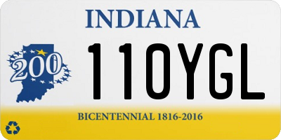 IN license plate 110YGL