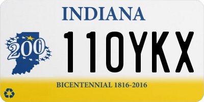 IN license plate 110YKX