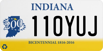 IN license plate 110YUJ