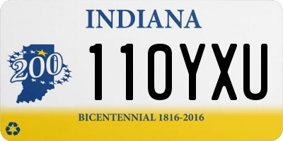 IN license plate 110YXU