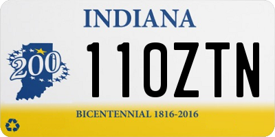 IN license plate 110ZTN