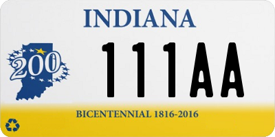IN license plate 111AA