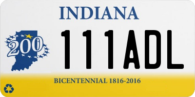 IN license plate 111ADL