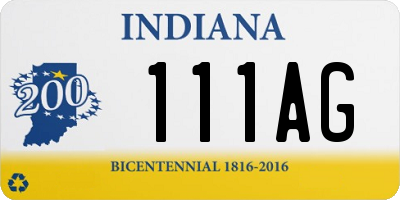 IN license plate 111AG