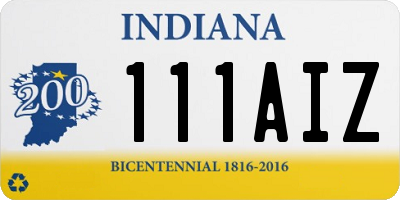 IN license plate 111AIZ