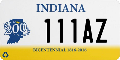 IN license plate 111AZ