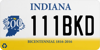 IN license plate 111BKD