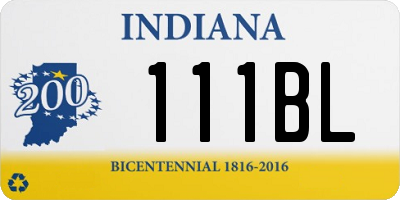 IN license plate 111BL