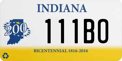 IN license plate 111BO